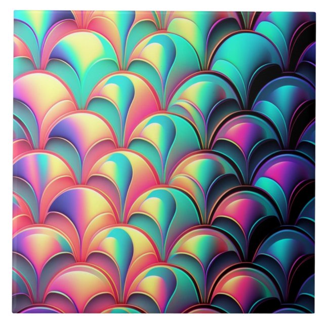 Trendy iridescent pattern tile (Front)