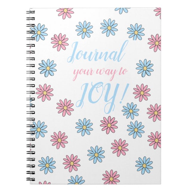 Trendy Journal to Joy Positive Thinking Notebook (Front)