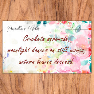 Trendy Joyful Watercolor Flowers 10" x 6" Post-it Notes