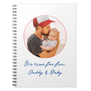 Trendy Keepsake Simple Photo Dad First Fathers Day Notebook