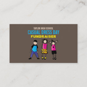 Trendy Kids, Casual Dress Day Fundraiser Business Card