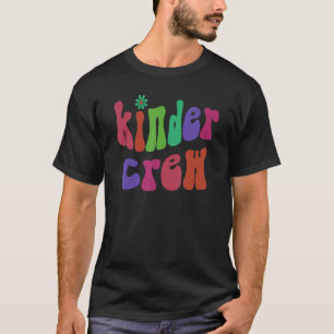 Trendy Kinder Crew Teacher Hello Kindergarten Vint T-Shirt