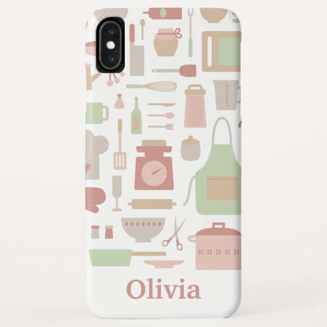 Trendy Kitchen Cooking Utensils Pattern Case-Mate iPhone Case (Back)