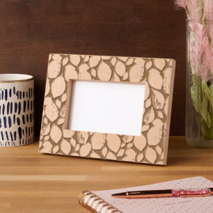 Trendy Leaf Foliage Pattern Botanical Photo Etched Frames