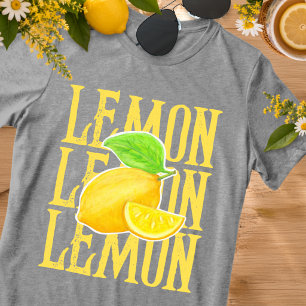 Trendy Lemon Typography Yellow Citrus Tri-Blend Shirt