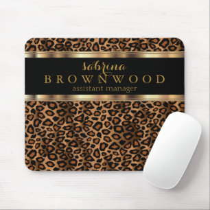 Trendy Leopard Animal Design  Mouse Pad