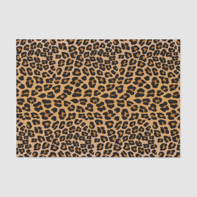 Trendy leopard animal pattern  tissue paper (Front)