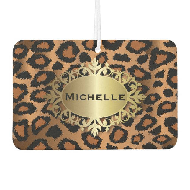 Trendy Leopard Animal Print Air Freshener (Front)
