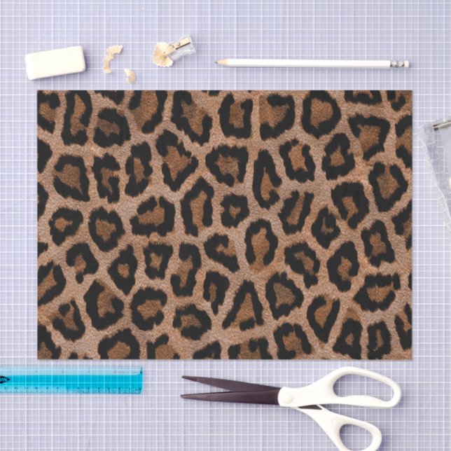 Trendy Leopard Cheetah Animal Print Pattern Tissue Paper (Craft)