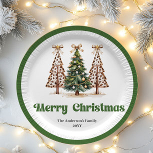 Trendy Leopard Christmas Tree Custom Name Plates