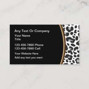 Trendy Leopard Pattern Beauty Theme Business Card