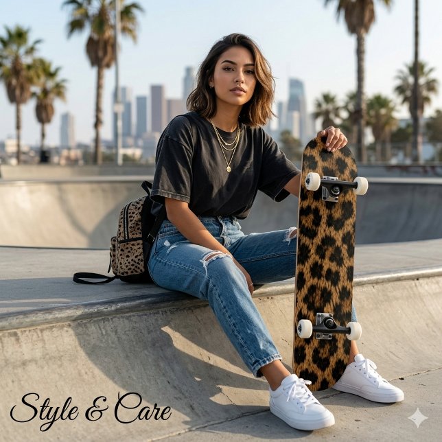 Trendy Leopard Pattern Stylish Unique Skateboard (Trendy Leopard Pattern Stylish Unique Skateboard)