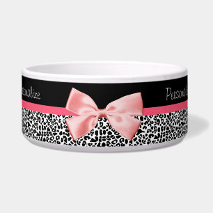Trendy Leopard Print and Pink Ribbon With Name