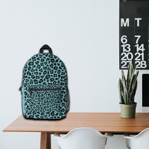 Trendy Leopard Print Custom Name Printed Backpack