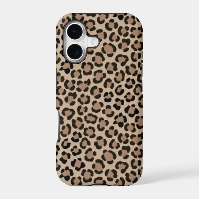 Trendy Leopard Print Fur Effect Repeat Pattern (Verso)