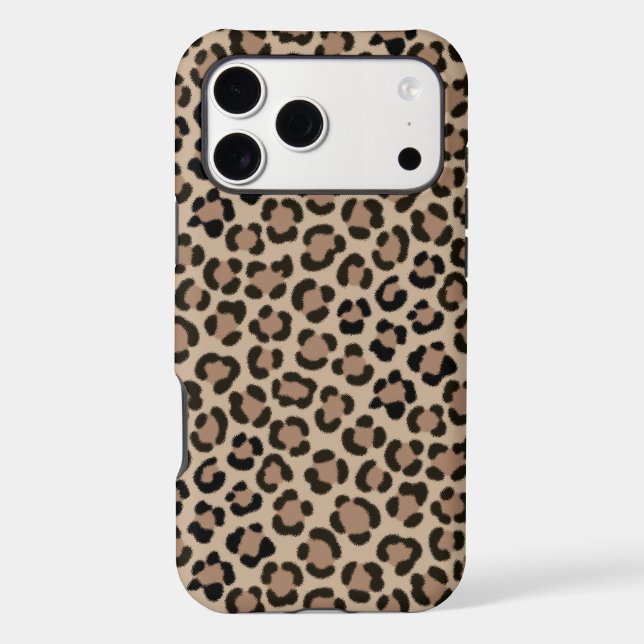 Trendy Leopard Print Fur Effect Repeat Pattern (Verso)