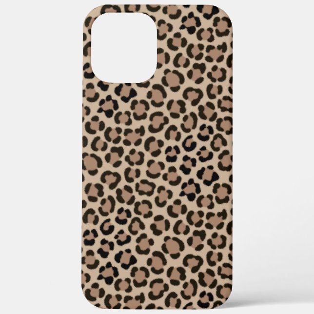 Trendy Leopard Print Fur Effect Repeat Pattern Case-Mate iPhone Case (Back)