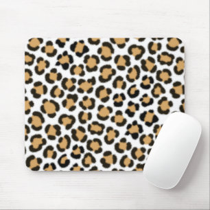 Trendy Leopard Simulated Fur Effect Pattern Mouse Pad