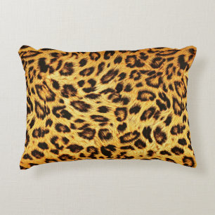 Trendy Leopard: Skin Design Pattern. Accent Pillow