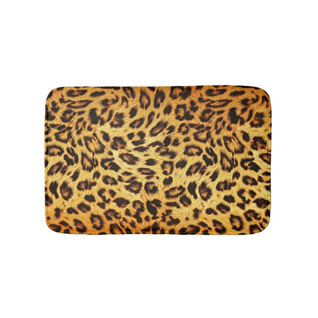 Trendy Leopard: Skin Design Pattern. Bath Mat (Front)