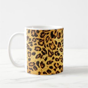 Trendy Leopard: Skin Design Pattern. Coffee Mug