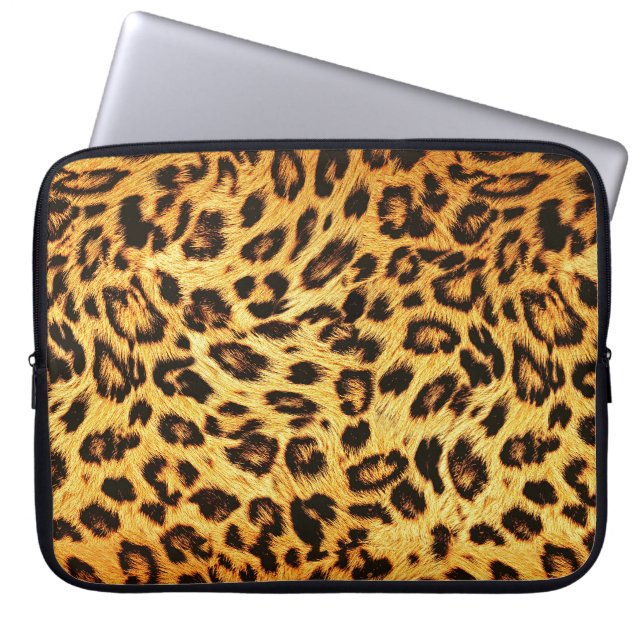 Trendy Leopard: Skin Design Pattern. Laptop Sleeve (Front)