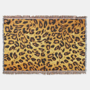 Trendy Leopard: Skin Design Pattern. Throw Blanket