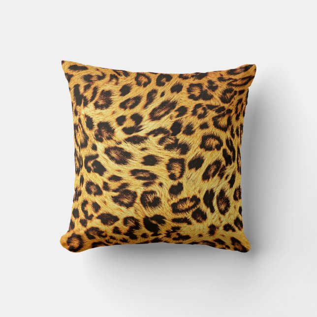 Trendy Leopard: Skin Design Pattern. Throw Pillow (Front)