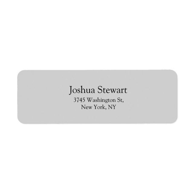 Trendy Light Grey Plain Elegant Legible (Front)