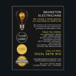 Trendy Lightbulb, Electrician Advertising Flyer<br><div class="desc">Trendy Lightbulb,  Electrician Advertising Flyers By The Business Card Store.</div>