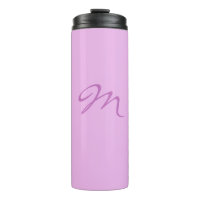 Trendy Lilac Orchid Colour Monogram Initial Letter