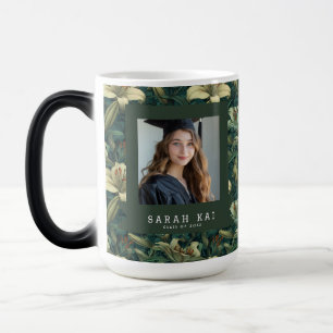 Trendy Lilies Floral Wife Graduation Gift Magic Mug