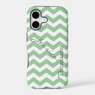 Trendy lime green chevron zigzag pattern,