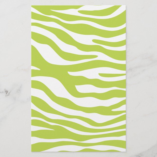 Trendy Lime Green Zebra Print Pattern (Front)