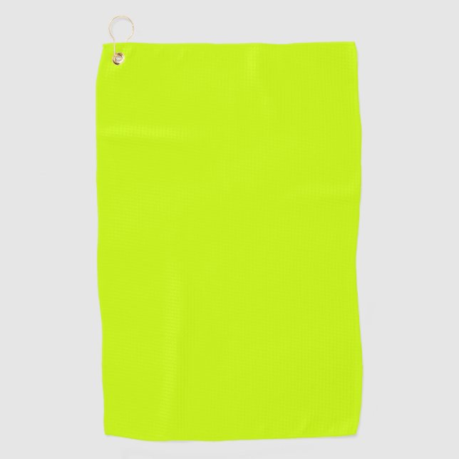 Trendy Lime Zest Solid Colour Golf Towel (Front)
