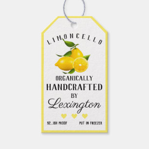 Trendy Limoncello Liqueur Bottle Hang Tag  