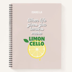 Trendy Limoncello Quote Notebook