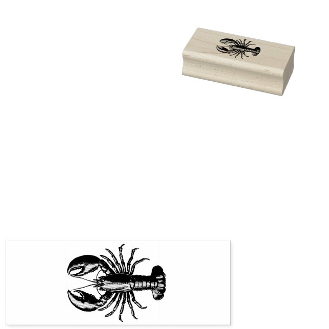 Trendy Lobster  Rubber Stamp (Stamped)