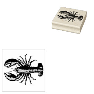 Trendy Lobster  Rubber Stamp