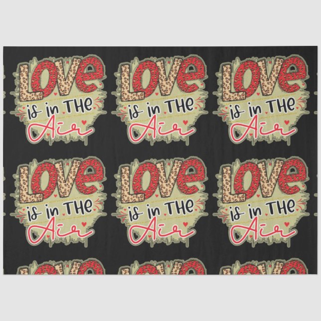 Trendy Love Air Valentines Day Tissue Paper (Front)