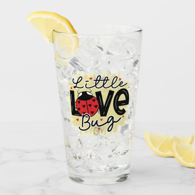 Trendy Love Bug Valentines Day Glass (Front Ice)