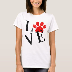 TRENDY LOVE DOG MOM PAW  T-Shirt