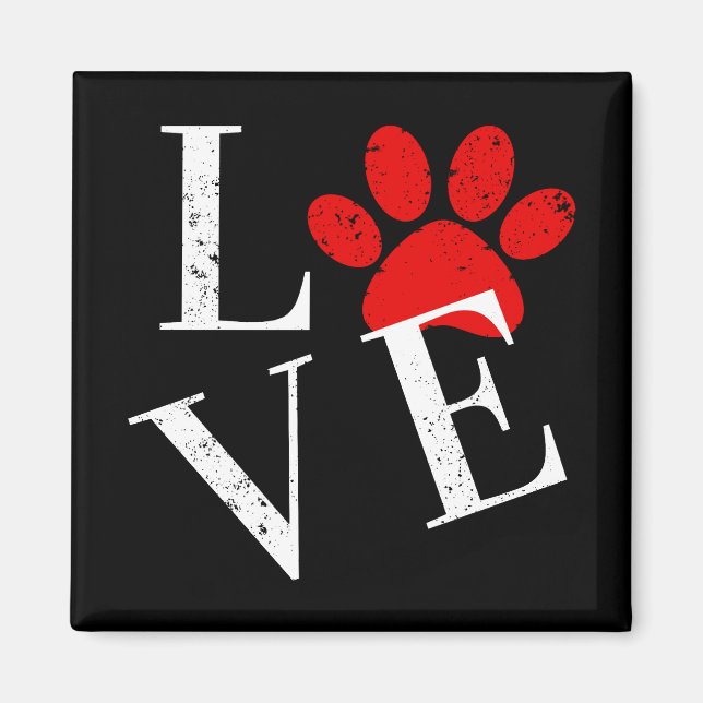 TRENDY LOVE DOG PAW   MAGNET (Front)
