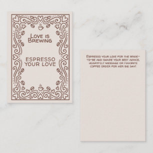 Trendy Love Is Brewing Bridal Shower Enclosure Card