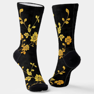 Trendy Luxury Elegant Floral Collection Socks