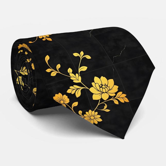 Trendy Luxury Elegant Floral Collection Tie (Rolled)