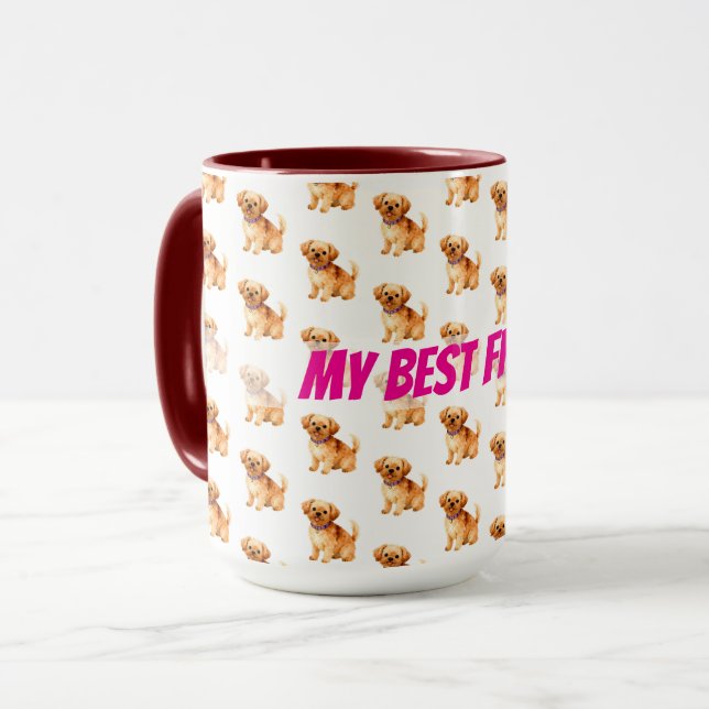 Trendy Luxury Grooming Dog Personalized Collection Mug (Front Left)