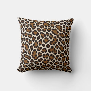 Trendy Luxury White Leopard Elegant Collection Throw Pillow