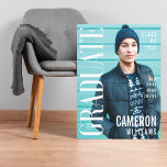 Trendy Magazine Cover Inspired Graduation Canvas Print<br><div class="desc">A fun gift for the grad. The grad photo magazine canvas print is styled to look like the magazine cover from a stylish trendy magazine. The design incorporates a large magazine feature image placeholder for your own grad's photo. The masthead of the magazine "The Graduate" creates the magazine name. Customize...</div>
