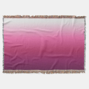trendy magenta maroon marsala burgundy ombre throw blanket